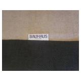 Large Forrest Green Over Stuffed BAUHAUS 3 Cushion Couch with Matching Throw Pillows - 94in W X 39in D - Matches Lot # 2001 - IN BASEMENT - LARGE/HEAVY - MUST BRING HELP TO MOVE/LOAD!