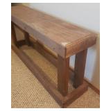 Custom Wood Sofa Table/Aquarium Stand - 48in W x 12in D x 23in T - in Basement - Bring Help!