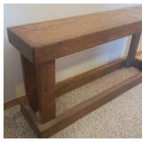 Custom Wood Sofa Table/Aquarium Stand - 48in W x 12in D x 23in T - in Basement - Bring Help!