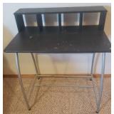 Adjustable Swivel Office Chair on Casters & Wood/Metal Computer Desk - in Basement - Bring Help!