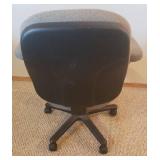 Adjustable Swivel Office Chair on Casters & Wood/Metal Computer Desk - in Basement - Bring Help!