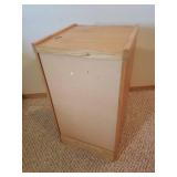 Oak 2 Drawer Locking File Cabinet with Keys - 10in W x 17in D x 28in T - Heavy - in Basement - Bring Help!
