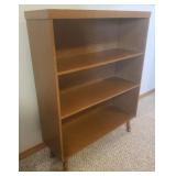 Vintage Wood Bookshelf on Legs - 30in W x 10in D x 37in T - in Basement - Bring Help!