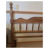 Carved Oak Queen Size Headboard - Matches Lots #1178-1180 - in Basement - Bring Help!