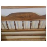 Carved Oak Queen Size Headboard - Matches Lots #1178-1180 - in Basement - Bring Help!