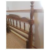 Carved Oak Queen Size Headboard - Matches Lots #1178-1180 - in Basement - Bring Help!