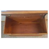 Vintage Custom Wood Winnie the Poo Blanket/Toy Chest - Hinged Lift Top - 32in W x 17in D x18in T - in Basement - Bring Help!