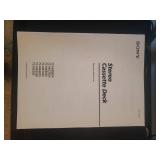 Sony Stereo Cassette Deck with Manual - in Basement