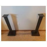4 Shelf Media Component Stand and Surround Sound Speaker Stands - in Basement - Bring Help To Move!