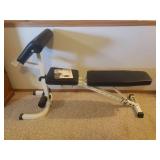 KEYS Fitness Strength Trainer FID-2 Adjustable Weight Bench & Healthdisc Weightlifting Course Book - in Basement BRING HELP!