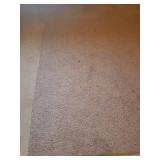 7.5Ft x 8.5Ft Tan Shag Carpet Remnant  - in Basement - Bring Help!