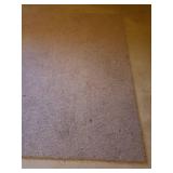 7.5Ft x 8.5Ft Tan Shag Carpet Remnant  - in Basement - Bring Help!
