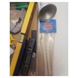 Hand Tools, Safety Goggles, Sanding Blocks, Tiki Torch Wicks, and Repair Supplies