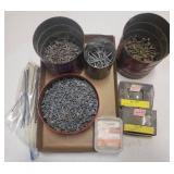 Large Lot of Nails, Screws, and Zip Ties