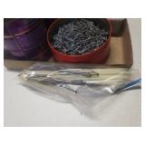 Large Lot of Nails, Screws, and Zip Ties