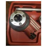 NPT Manual Ratcheting Pipe Threader Kit with 3 Dies - 1/2in, 3/4In, and 1in, and Case