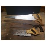 4 Hand Saws & C Clamp