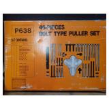 Hand Tool Set in Case & 46-Piece Bolt Type Puller Set - NIB