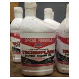 6 Full/Unopened Bottles of Klotz Techniplate 2-cycle Racing Oil, and Partial Bottles of Max Life Power Steering Fluid & ATF Automatic Transmission Fluid, and Partial Bottle of Valvoline 5W-30 Motor Oi