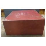 Vintage Red COLE STEEL Industrial 2 Drawer Metal Drawer Cabinet - 19in W x 16in D x 7.5in T