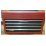 Craftsman 6 Drawer Locking Metal Tool Chest/Cabinet - With Hinged Top - 26in W x 12in D x 16in T Closed