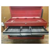Craftsman 6 Drawer Locking Metal Tool Chest/Cabinet - With Hinged Top - 26in W x 12in D x 16in T Closed