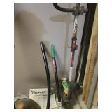 Troy Bilt Spring Assist Gas Powered Trimmer/Edger with Additional Attachments -Trimmer Plus Brush Cutter Attachment with Manual, NIP Mach 4 Line Blades and  Black & Decker GrassHog Battery Operated Tr