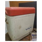 Riding Mower Implement Bar, Pipe Joints/Connectors, 2 Hole Straps, Metal Shelf Brackets, L-Brackets, and Cooler with Grass Seed