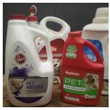 Ortho Home Defense Insect Killer - Full, Aqua-One Pond Clarifier - Full, Hoover Pet Messes Cleaner for Carpet & Car Upholstery, and Rug Doctor PET Deep Carpet Cleaner - 1/2 Full
