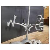 Vintage ROBBINS Aluminum Jumping Large Mouth Bass Fish Weathervane - 30in T x 19.5in W - and Terra Cotta Sun Patio Wall Decor - 14in D