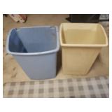 2 Check Pattern Fatigue Floor Mats, 3 Waste Baskets, and Outdoor Furniture Cushions