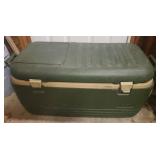 Coleman Cooler with Wheels & Pulling Handle, and LARGE Igloo Cooler with Reach in Door - Split on Top