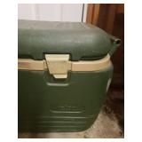 Coleman Cooler with Wheels & Pulling Handle, and LARGE Igloo Cooler with Reach in Door - Split on Top
