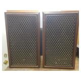 Pair of Vintage Sansui SP-200 Mid/High Range Stereo Speakers - 15in W x 12.5in D x 26in T