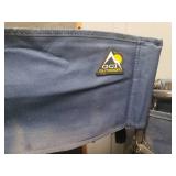 Pair of Dark Navy Canvas Metal Frame Fold-up Camp/Stadium Seats, Cooler Bags, and Travel Duffel