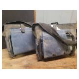 Pair of Dark Navy Canvas Metal Frame Fold-up Camp/Stadium Seats, Cooler Bags, and Travel Duffel