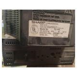 Small SHARP Television with Remote & Heavy Metal Space Saver Wall Bracket Holder, and Extra Heavy Metal Wall Bracket TV Holder