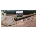 Valley Falls Hexagon Vestibule Tent - Folding Camp Shovel - Can of Scotch-Gard Outdoor Water Shield, about 1/3 Full, 3 Lellier & Bellot SB Field Load Shells, and Gun Cleaner Rod