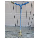 Yard Rake, Garden Claw Gold Tiller, and Metal Trellis - 6Ft T