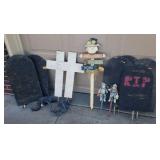 Collection of Fall & Halloween Yard Decor with Tub