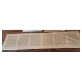 NIP Metal Air Return Grate, Wash Bucket, Pair of Wood Shutters, Elm St. Street Sign, and Engraved Wood Pioneer Sign