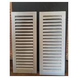 NIP Metal Air Return Grate, Wash Bucket, Pair of Wood Shutters, Elm St. Street Sign, and Engraved Wood Pioneer Sign