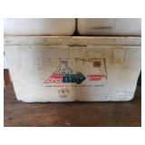 Lot of 5 Foam Coolers - Largest is 24in W x 16in D x 12.5in T