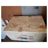 Lot of 5 Foam Coolers - Largest is 24in W x 16in D x 12.5in T