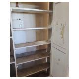 Extra Large Antique Painted Wood 2 Door Storage Cabinet with Original Latch & Hinges - 46.5in W x 11.5in D x 72in T