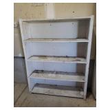 Large Painted Wood Storage Shelf - 44in W x 11.5in D x 57in T