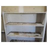 Large Painted Wood Storage Shelf - 44in W x 11.5in D x 57in T