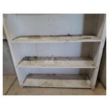 Large Painted Wood Storage Shelf - 44in W x 11.5in D x 57in T