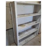Large Painted Wood Storage Shelf - 44in W x 11.5in D x 57in T