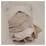 MEADOW PARK Washed French Linen Bed Skirt, Dust Ruffl, Twin Size 39 W x 75" L, Drop 16", Super Soft, Ruffle Style, Natural Color "